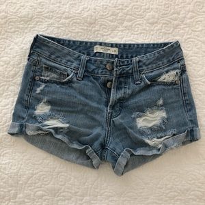 Abercrombie & Fitch ripped jean shorts